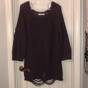 Purple tunic sweater